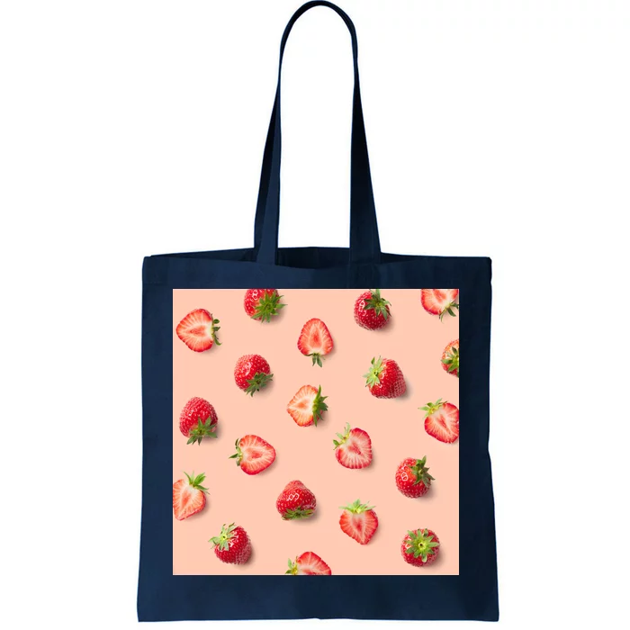 Colorful Pattern of Strawberries Tote Bag