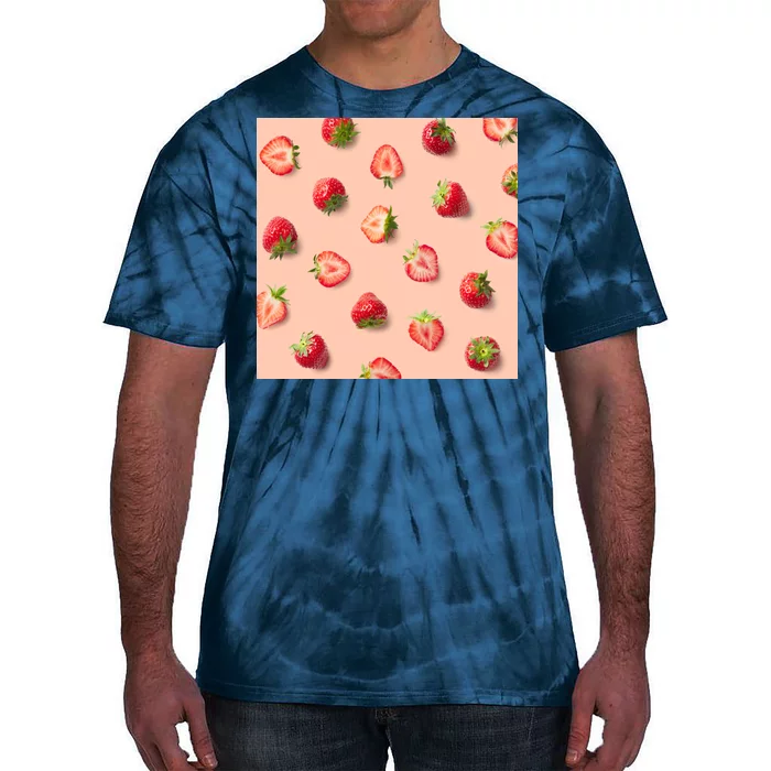 Colorful Pattern of Strawberries Tie-Dye T-Shirt