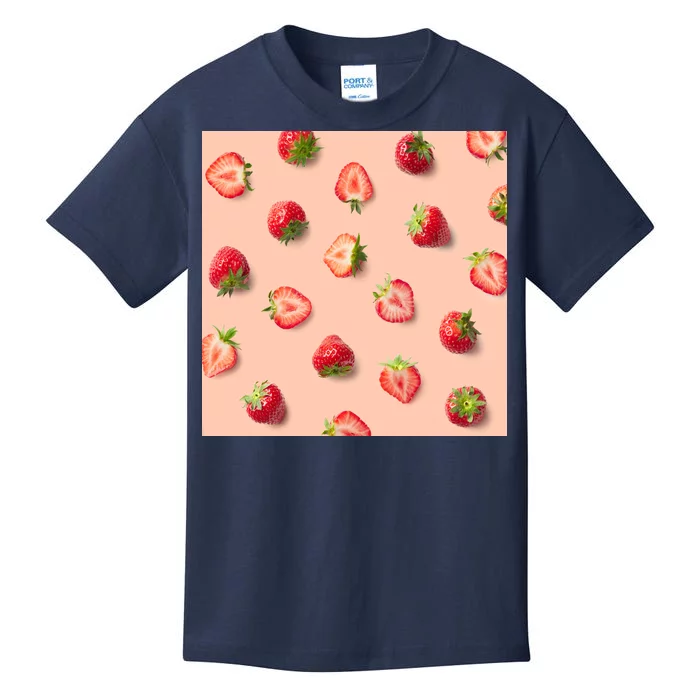 Colorful Pattern of Strawberries Kids T-Shirt