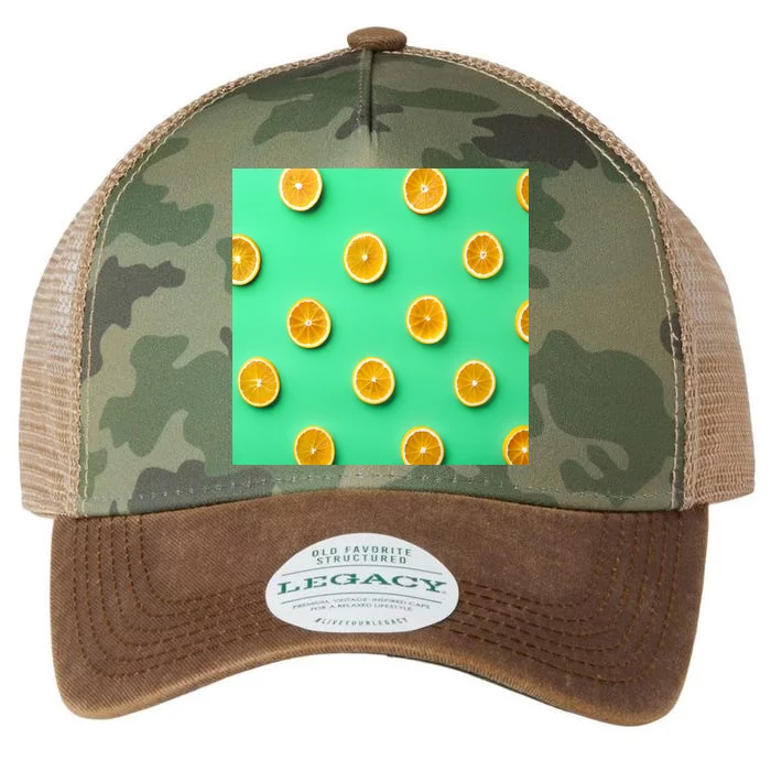 Colorful Pattern of Fresh Orange Slices Legacy Tie Dye Trucker Hat