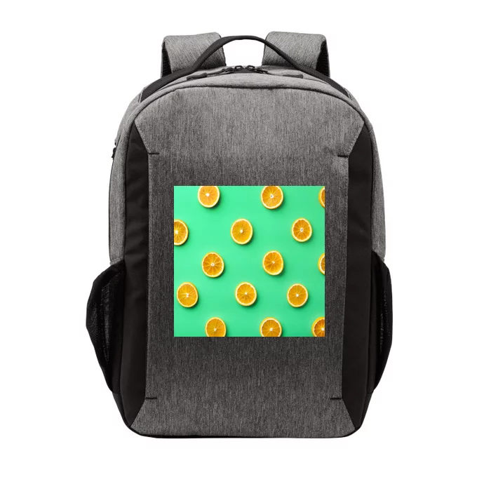 Colorful Pattern of Fresh Orange Slices Vector Backpack