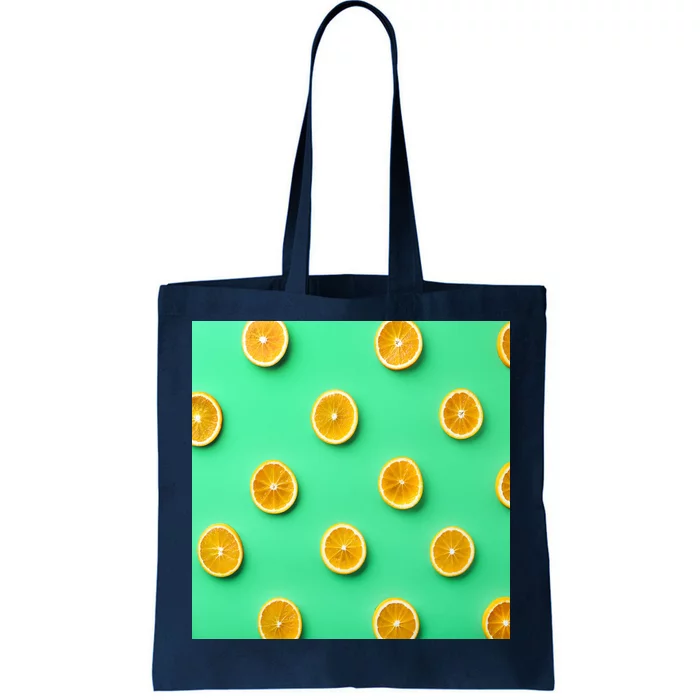 Colorful Pattern of Fresh Orange Slices Tote Bag