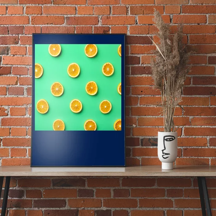 Colorful Pattern of Fresh Orange Slices Poster