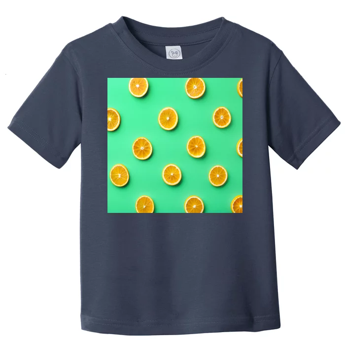 Colorful Pattern of Fresh Orange Slices Toddler T-Shirt