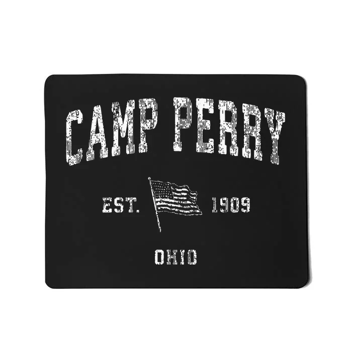 Camp Perry Ohio Oh Vintage Us Flag Sports Mousepad