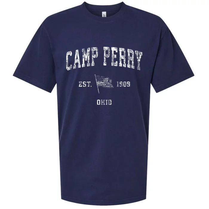 Camp Perry Ohio Oh Vintage Us Flag Sports Sueded Cloud Jersey T-Shirt