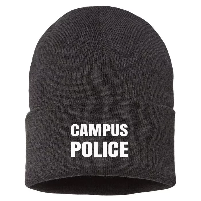 Campus Police Officer University Policeman Security Uniform Sustainable Knit Beanie