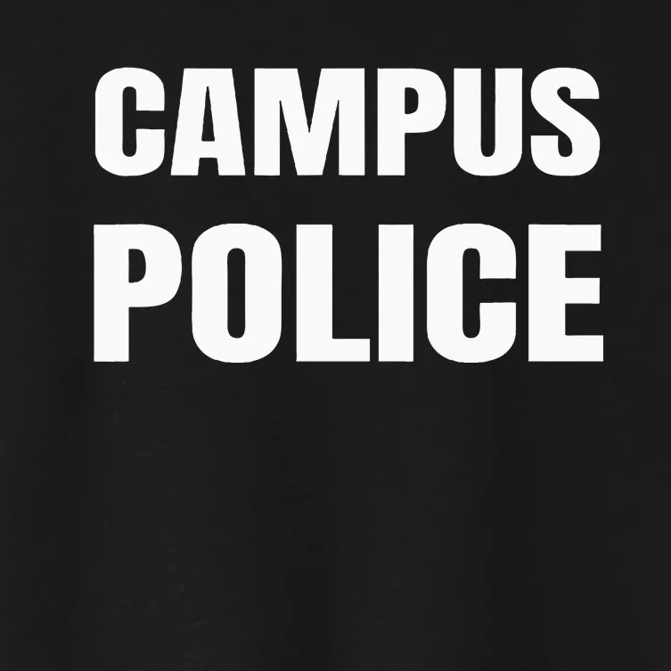 Campus Police Officer University Policeman Security Uniform Women's Crop Top Tee