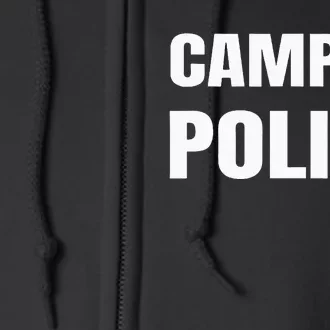 Campus Police Officer University Policeman Security Uniform Full Zip Hoodie