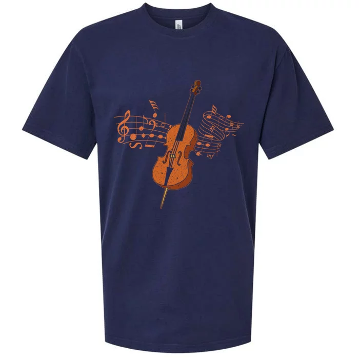 Cello Player Orchestra Music Notes Cellist Gift Cello Gift Sueded Cloud Jersey T-Shirt