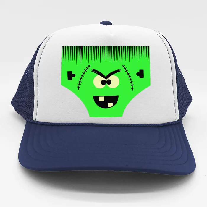 Creepy Pair Of Underwear Face Halloween Costume Trucker Hat