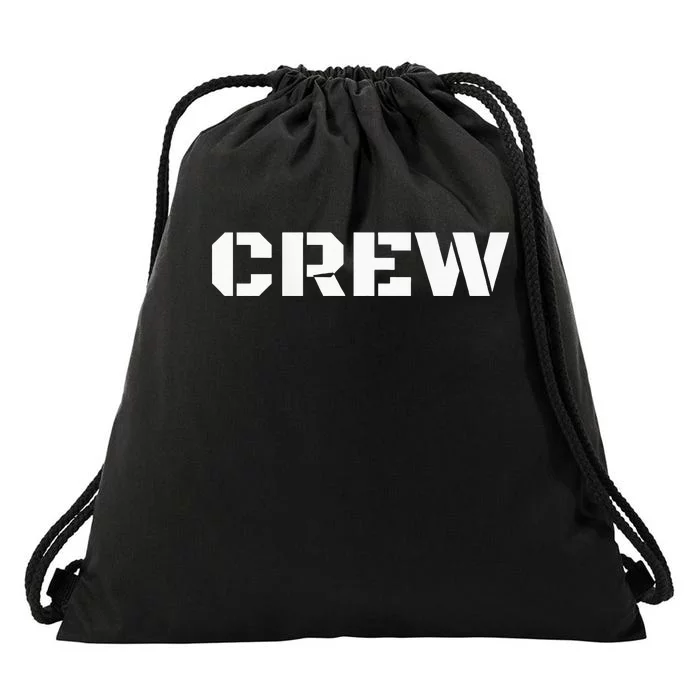 Crew Printed On Back For Film Music Camera Stage Drawstring Bag