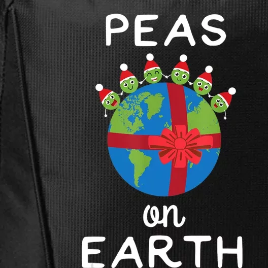 Christmas Peas On Earth World Peace Pea Design T City Backpack