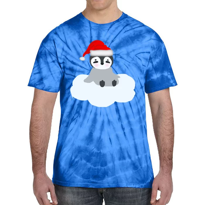 Christmas Penguin On Cloud Nine Meaningful Gift Tie-Dye T-Shirt