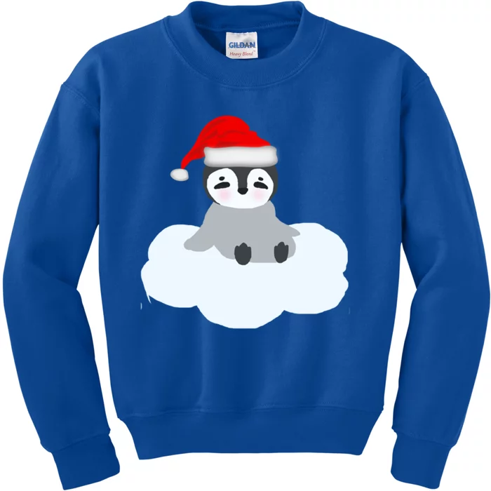 Christmas Penguin On Cloud Nine Meaningful Gift Kids Sweatshirt