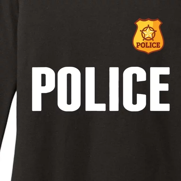 Cop Policeman Officer Halloween Costume Womens CVC Long Sleeve Shirt