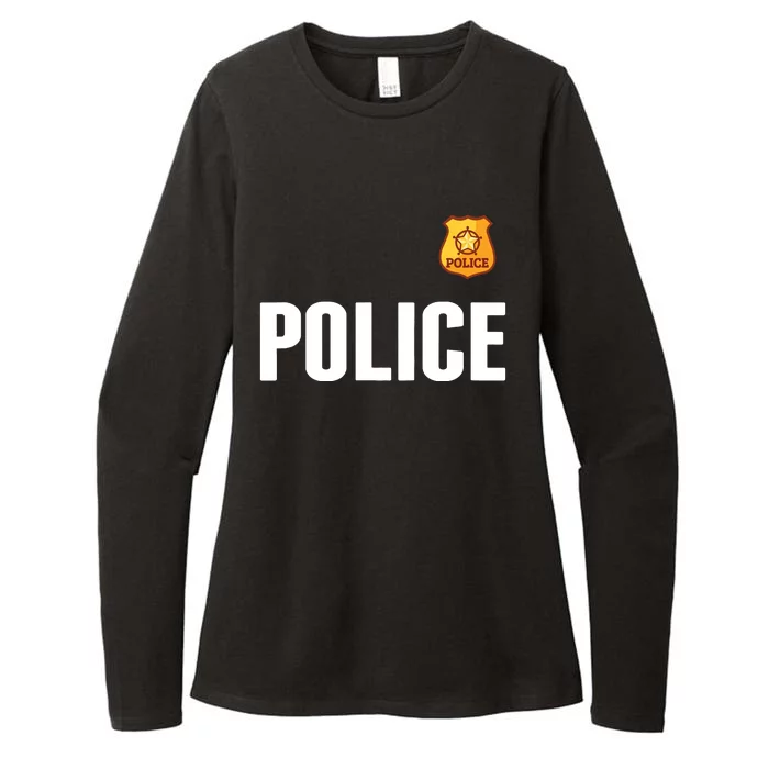 Cop Policeman Officer Halloween Costume Womens CVC Long Sleeve Shirt