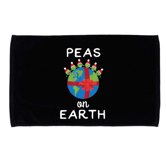 Christmas Peas On Earth World Peace Pea Design TShirt Microfiber Hand Towel