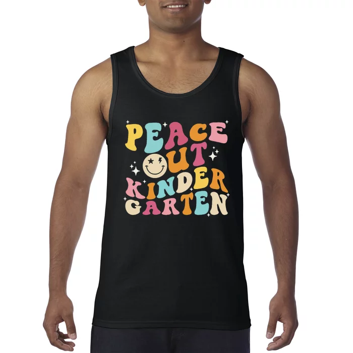 Cute Peace Out Kindergarten, Funny Last Day Of School Tank Top