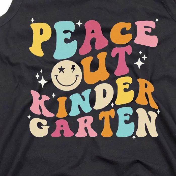 Cute Peace Out Kindergarten, Funny Last Day Of School Tank Top