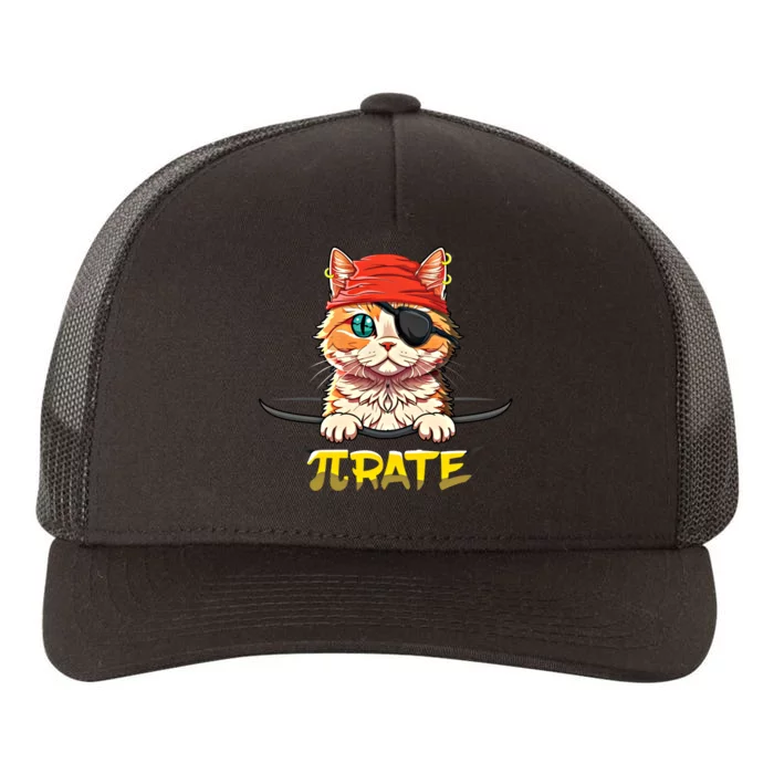 Cat Pirate Pi Math Day Mathematics Happy Pi Day Gift Yupoong Adult 5-Panel Trucker Hat