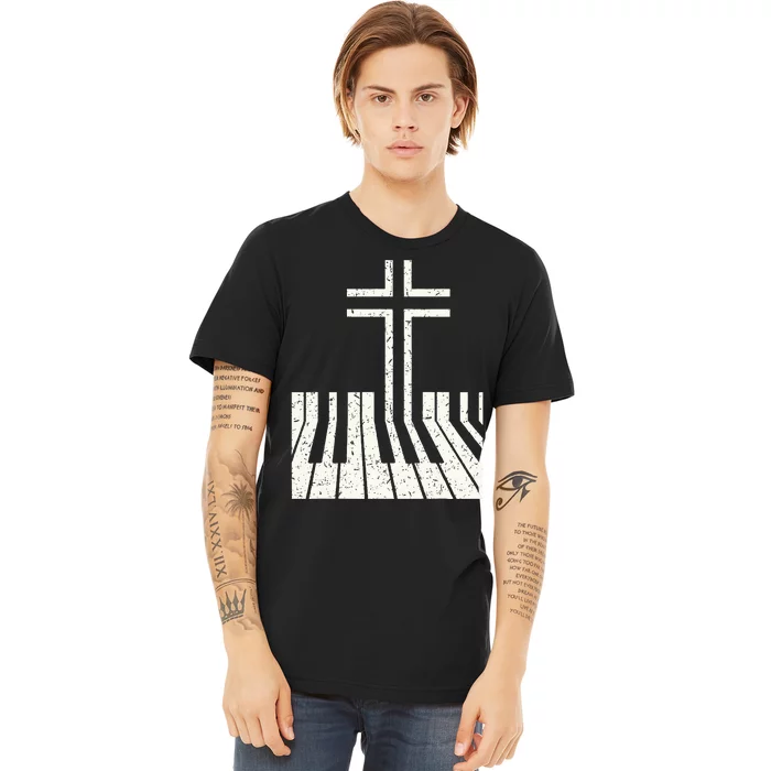 Christian Piano Player Piano Teacher Keyboard Premium T-Shirt