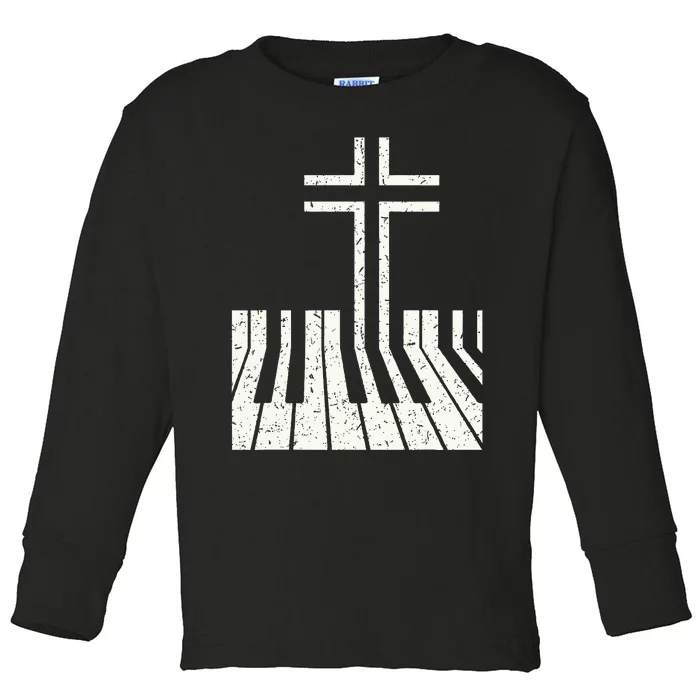 Christian Piano Player Piano Teacher Keyboard Toddler Long Sleeve Shirt