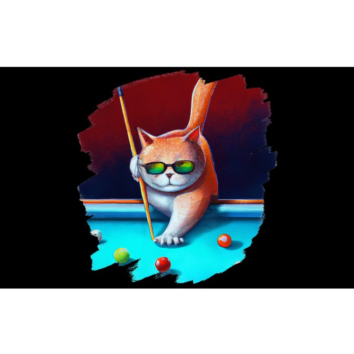 Cat Playing Pool Billiards In Lounge Cool Funny Cats Bumper Sticker