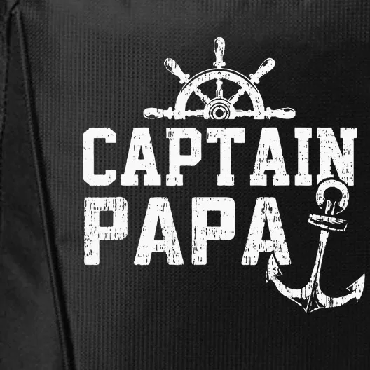 Captain Papa Pontoon Boating Fishing Lake Sailing Family City Backpack