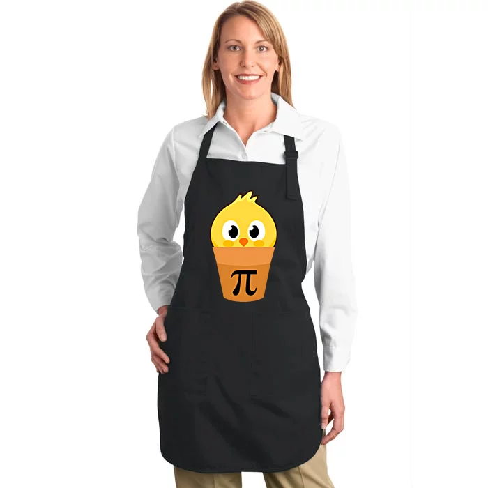 Chicken Pot Pi Math Lover And Pi Day Pie Funny Academic Meaningful Gift Full-Length Apron With Pocket