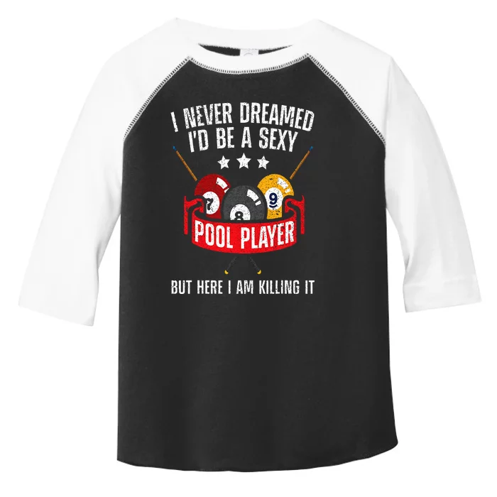 Cool Pool Player Design For  Pool Billiards Player Toddler Fine Jersey T-Shirt