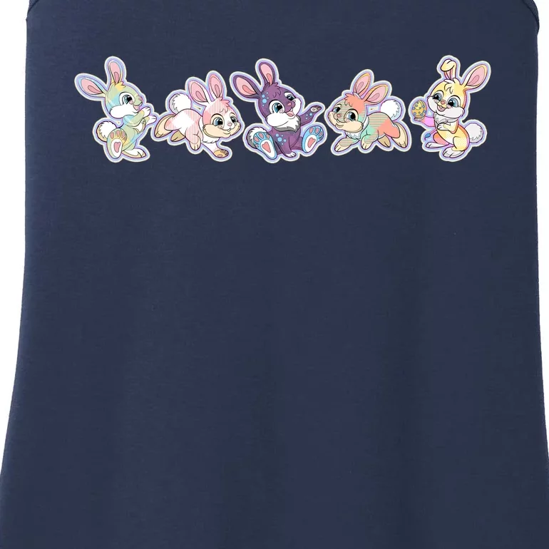 Cute Pastel Plaid Easter Bunnies Bunny Rabbits Ladies Essential Tank