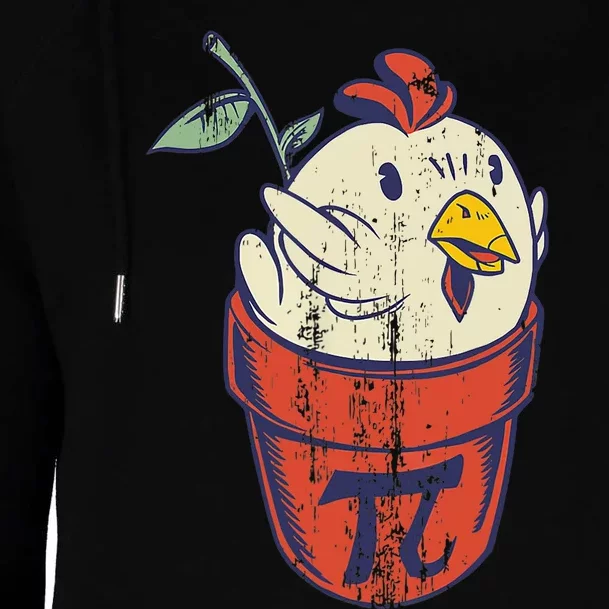 Chicken Pot PI Day Math Funny Teacher Womens Funnel Neck Pullover Hood