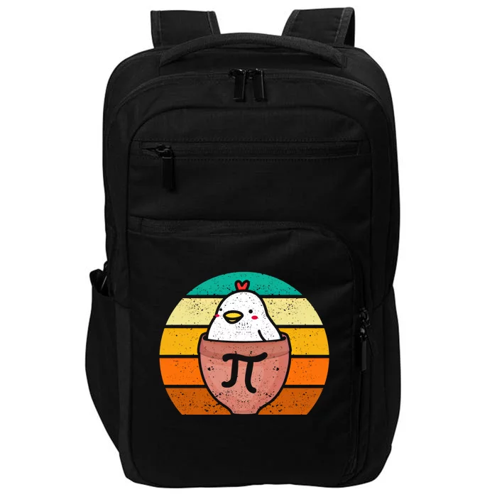 Chicken Pot Pi Day Funny Math Teacher Mathematics Lover Gift Impact Tech Backpack