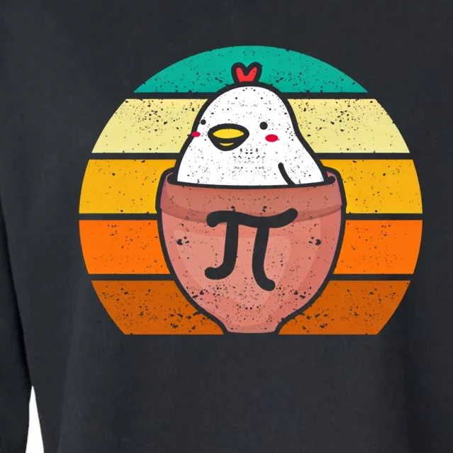 Chicken Pot Pi Day Funny Math Teacher Mathematics Lover Gift Cropped Pullover Crew