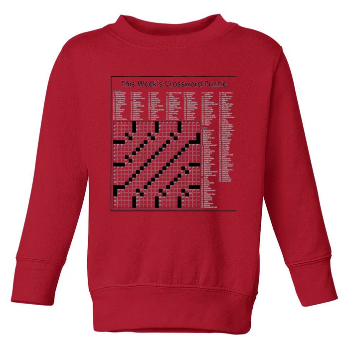 Crossword Puzzle Picture Toddler Sweatshirt