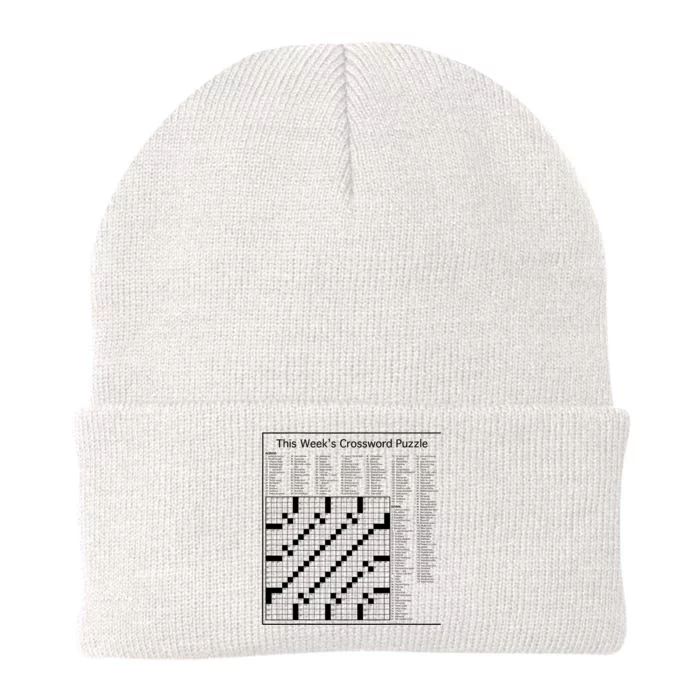 Crossword Puzzle Picture Knit Cap Winter Beanie