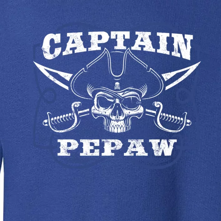 Captain Pepaw Pirate Skull Funny Grandpa Grandparents Day Cool Gift Toddler Sweatshirt