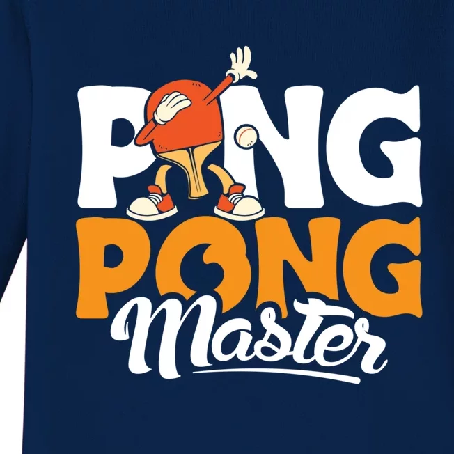 Cool Ping Pong Master For Table Tennis And Ping Pong Cool Gift Baby Long Sleeve Bodysuit