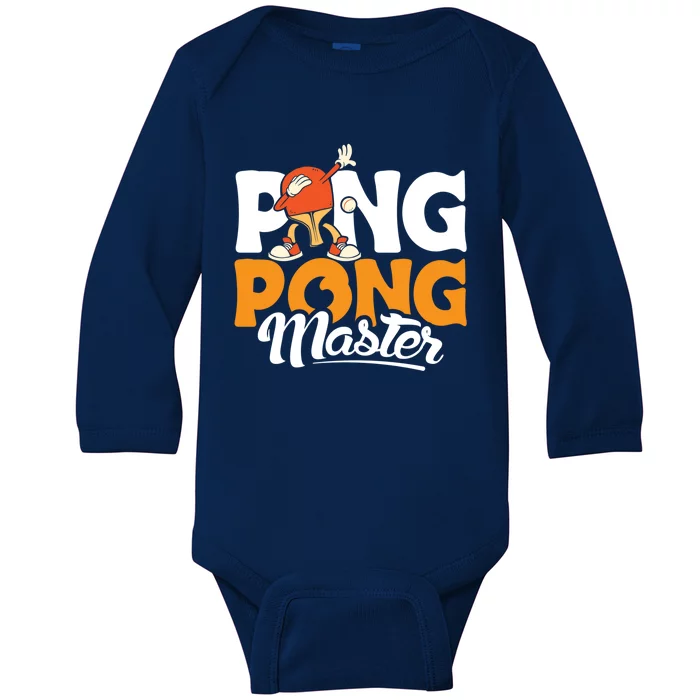 Cool Ping Pong Master For Table Tennis And Ping Pong Cool Gift Baby Long Sleeve Bodysuit