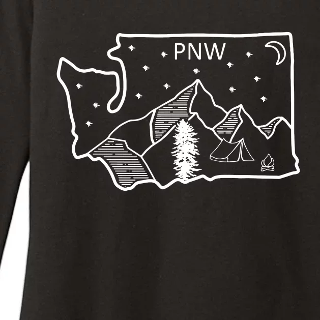 Cool Pnw Pacific Northwest Washington Womens CVC Long Sleeve Shirt