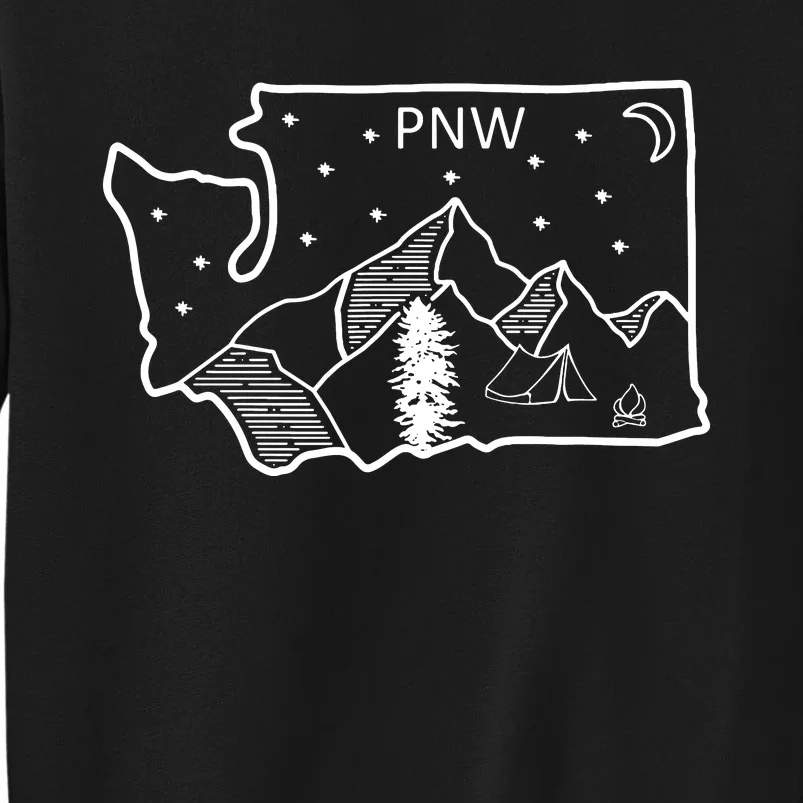 Cool Pnw Pacific Northwest Washington Tall Sweatshirt