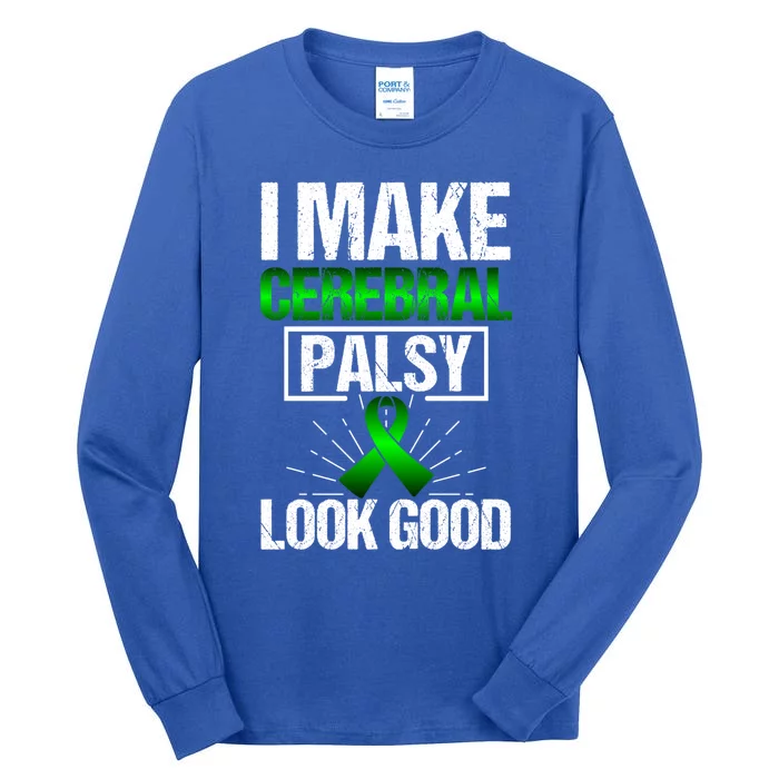 Cerebral Palsy Patient Cp Green Awareness Ribbon Advocates Gift Tall Long Sleeve T-Shirt