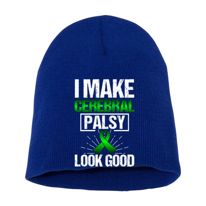 Cerebral Palsy Patient Cp Green Awareness Ribbon Advocates Gift Short Acrylic Beanie