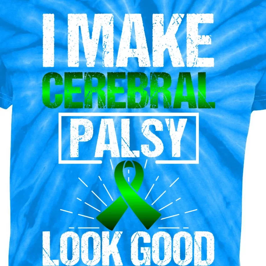 Cerebral Palsy Patient Cp Green Awareness Ribbon Advocates Gift Kids Tie-Dye T-Shirt