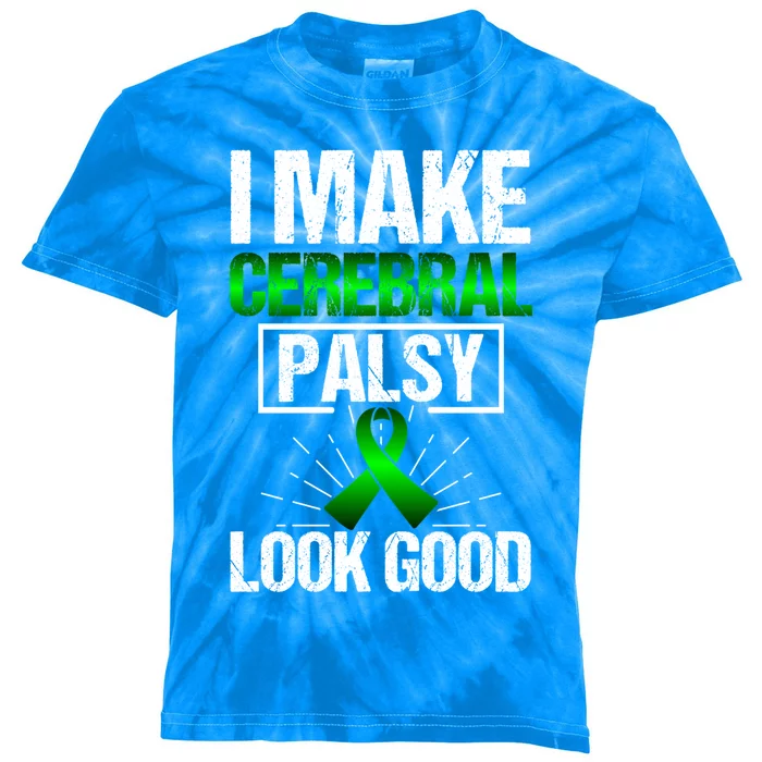 Cerebral Palsy Patient Cp Green Awareness Ribbon Advocates Gift Kids Tie-Dye T-Shirt