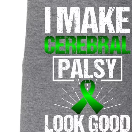 Cerebral Palsy Patient Cp Green Awareness Ribbon Advocates Gift Doggie 3-End Fleece Hoodie