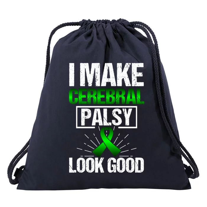 Cerebral Palsy Patient Cp Green Awareness Ribbon Advocates Gift Drawstring Bag