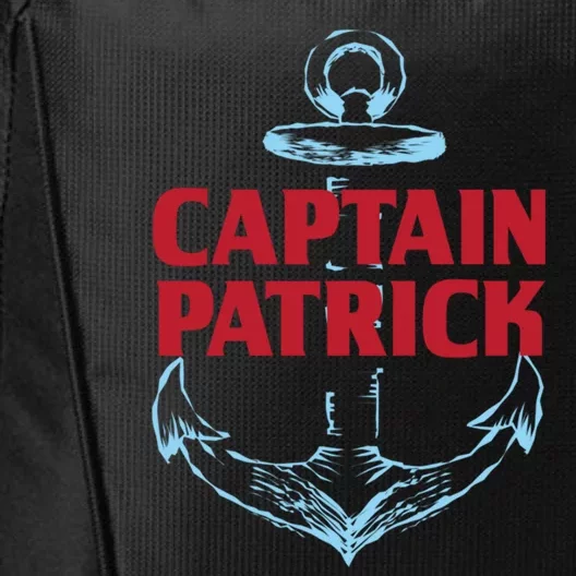 Captain Patrick Personalized Name Custom Nickname Boating Gift City Backpack