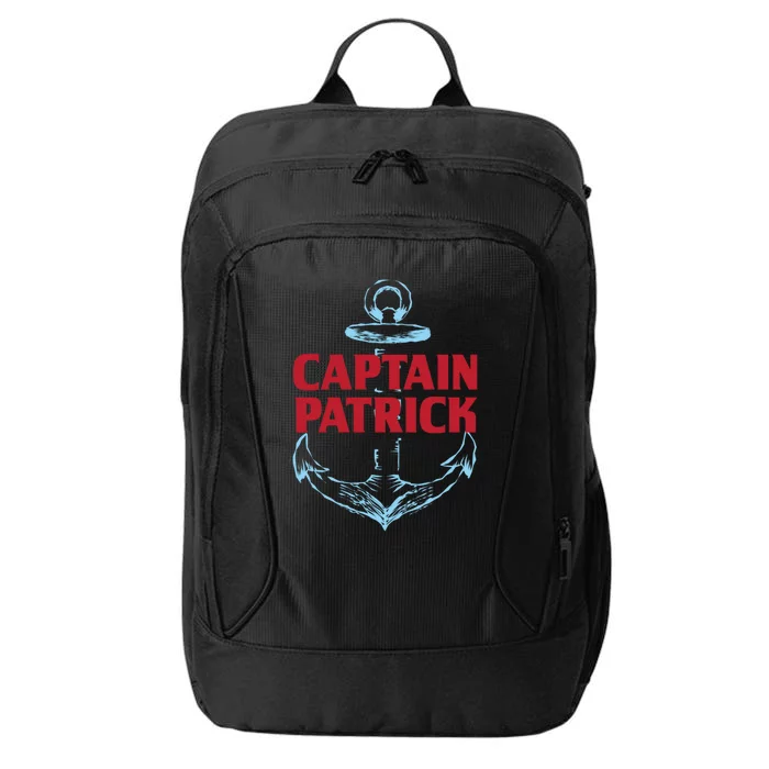 Captain Patrick Personalized Name Custom Nickname Boating Gift City Backpack